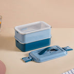 Double Decker Bento Lunch Box Blue 1400ml