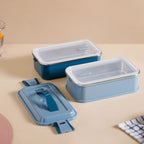 Double Decker Bento Lunch Box Blue 1400ml