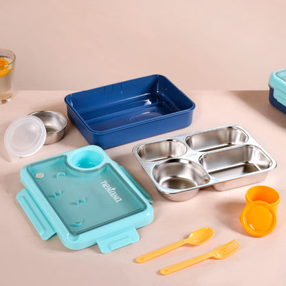 Bento Blue Stainless Steel Tiffin Box 950ml