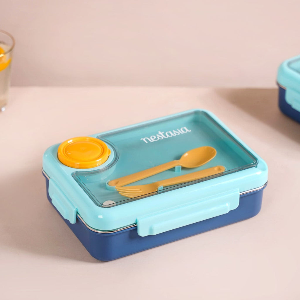 Bento Blue Stainless Steel Tiffin Box 950ml