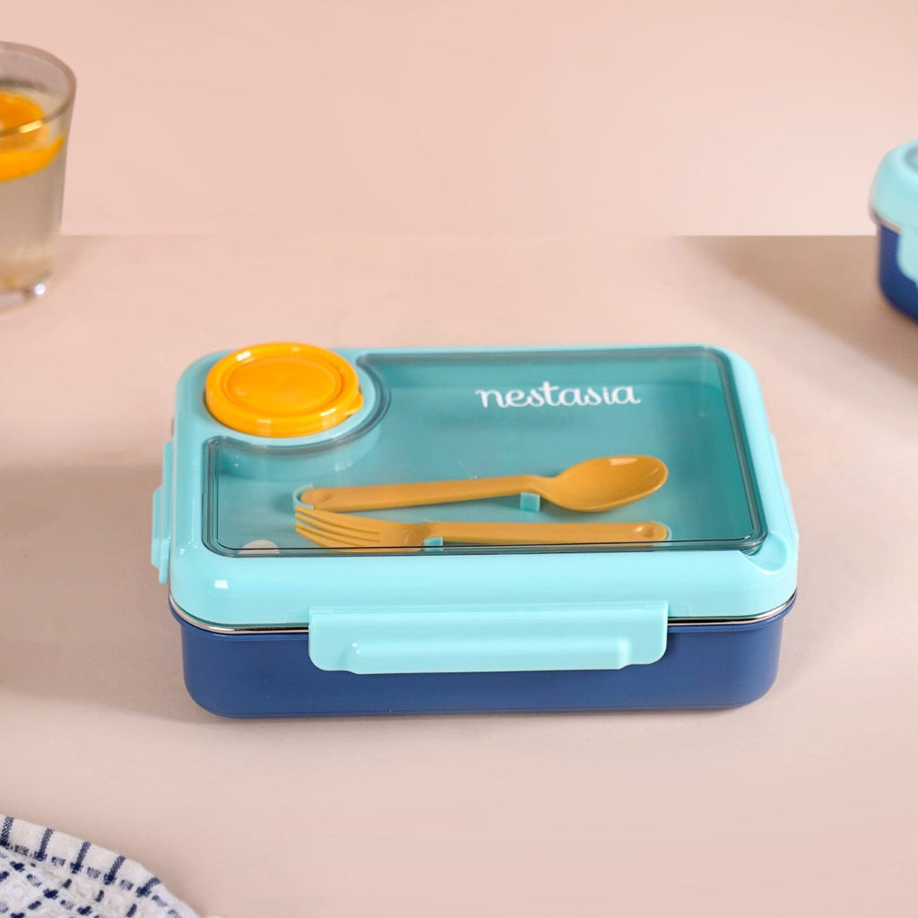 Bento Blue Stainless Steel Tiffin Box 950ml