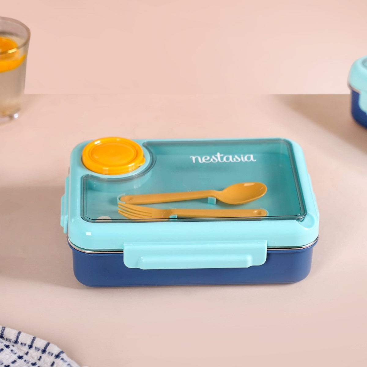 Bento Blue Stainless Steel Tiffin Box 950ml