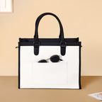 Classic Chic Black And White Tote Bag With Sling