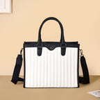 Classic Chic Black And White Tote Bag With Sling