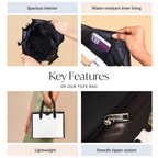 Classic Chic Black And White Tote Bag With Sling