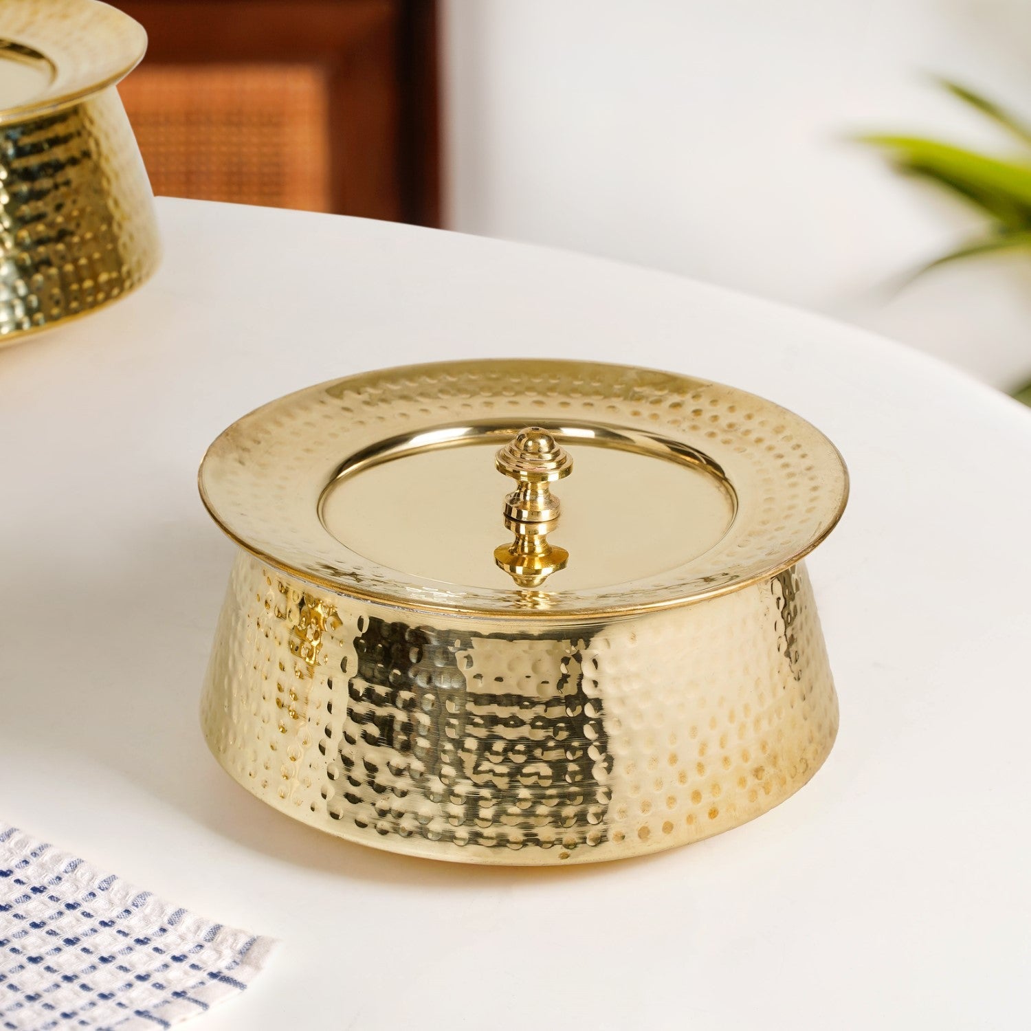 Pure Brass Handi Cooking Pot With Lid 3000ml