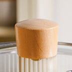 Fluted Design Glass Cooking Pot With Lid 1800ml