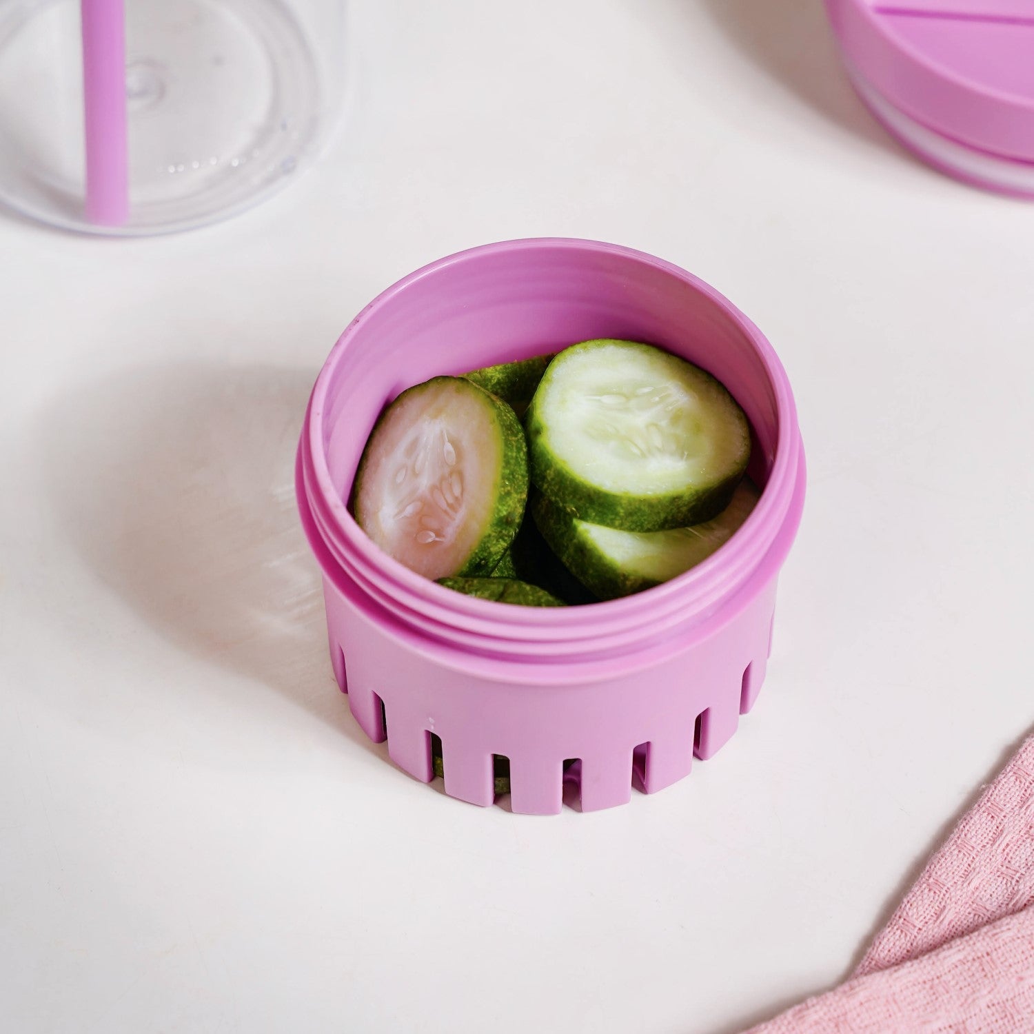 Citrify Large Spillproof Water Bottle With Fruit Infuser Pink Flamingo 1210ml