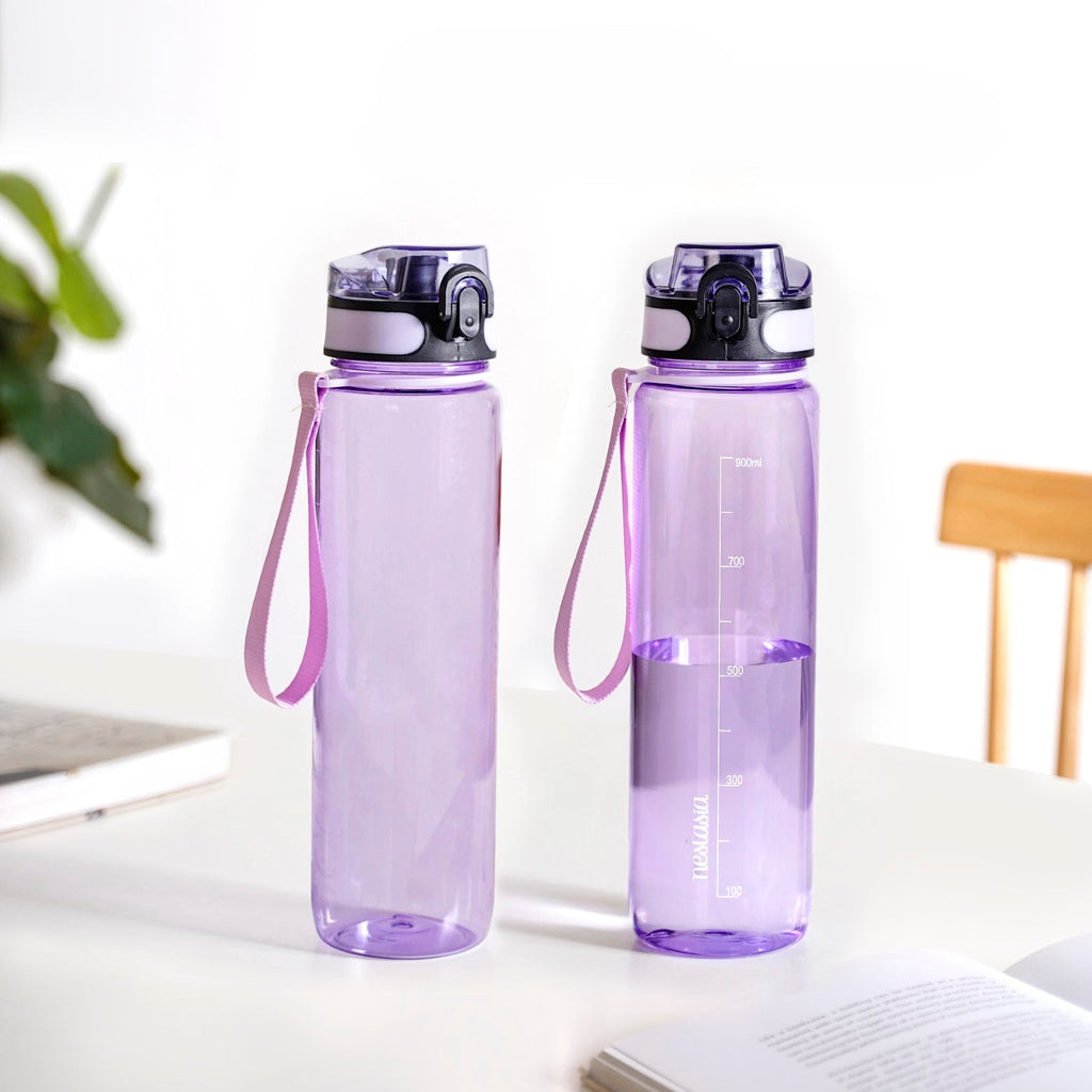 Aqualite Travel Water Bottles Set Of 2 Lavender Blush 1000ml
