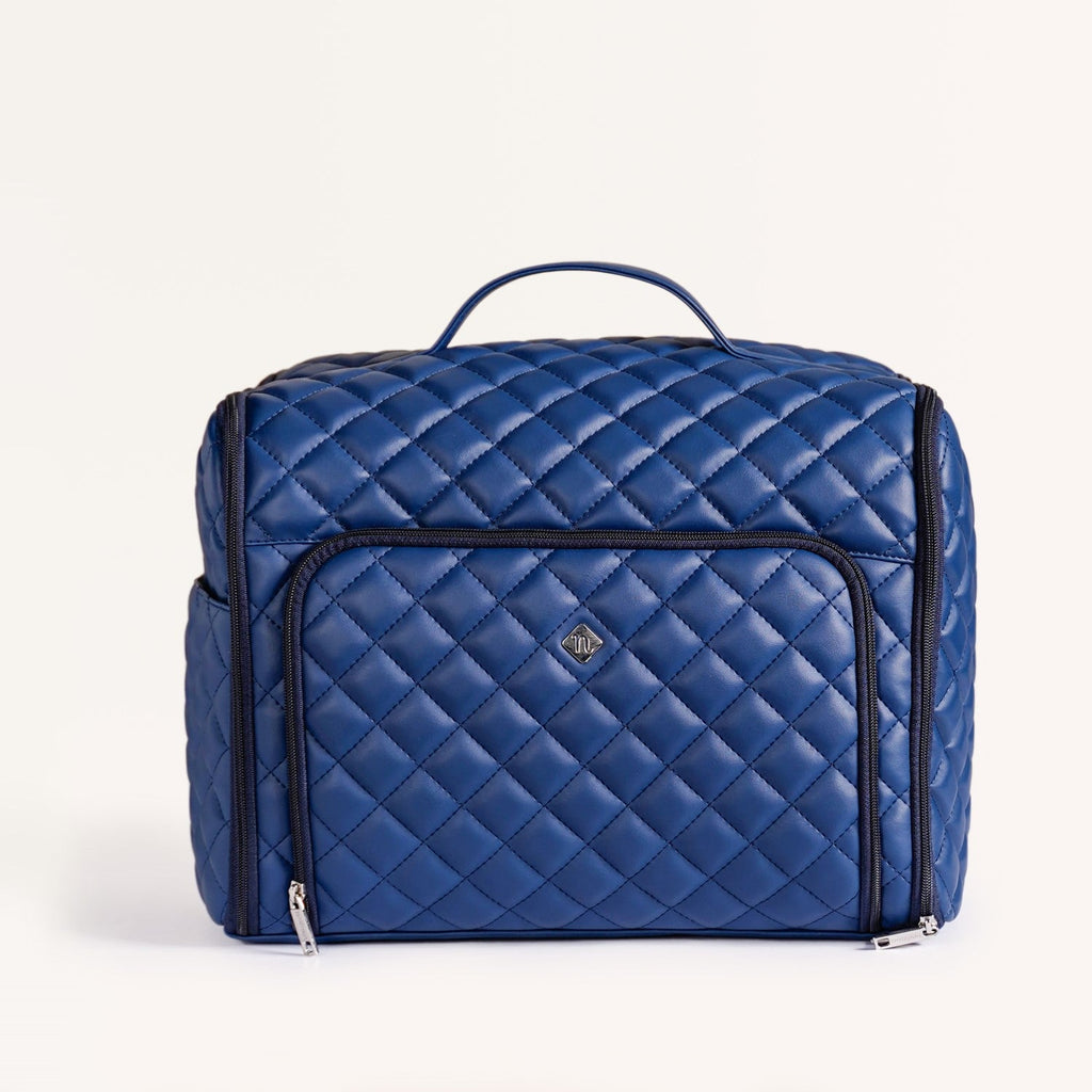 Blue Quilted Travel Bag