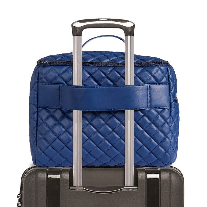 Blue Quilted Travel Bag