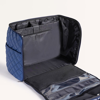 Blue Quilted Travel Bag