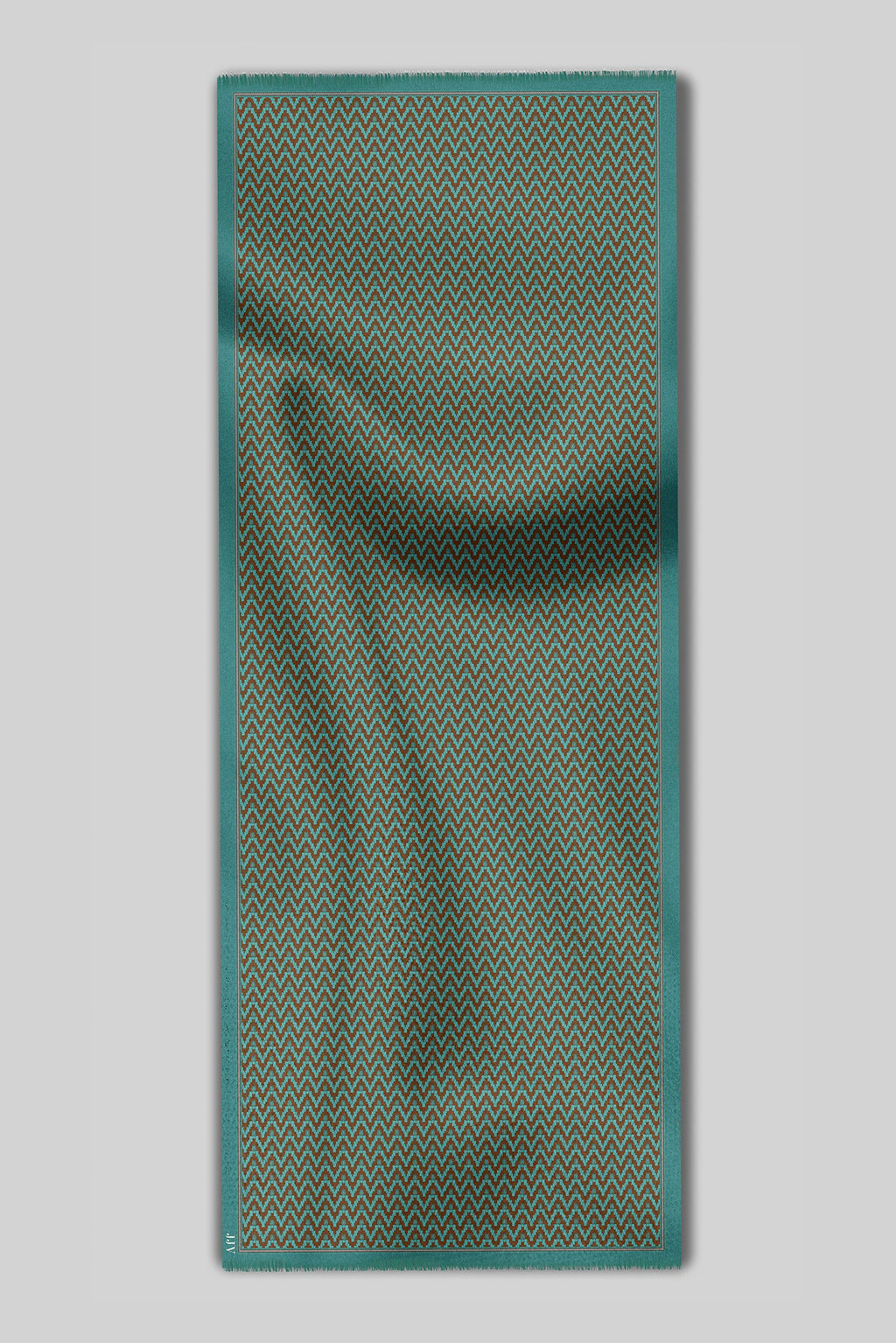Turquoise Blue Printed Scarf