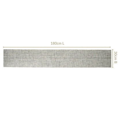 Reversible Washable Table Runner Grey 180x30cm