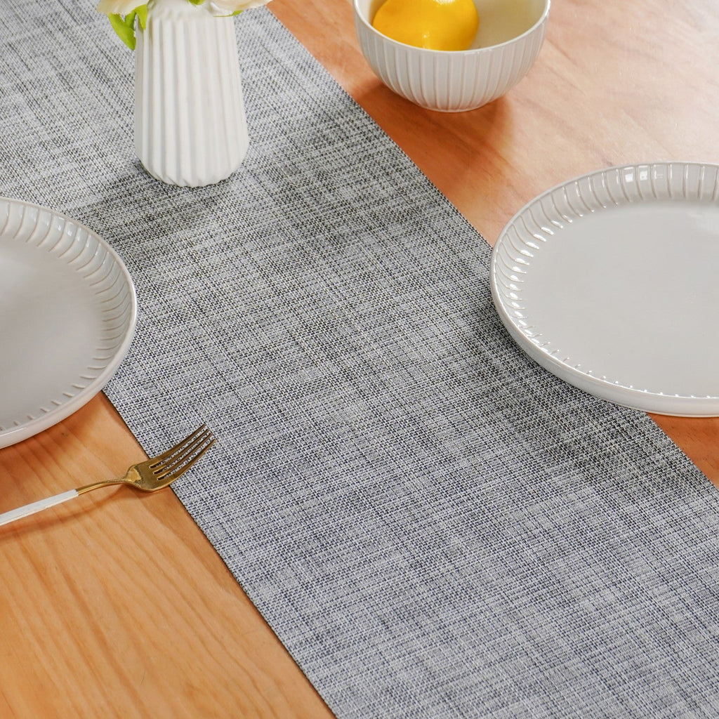 Reversible Washable Table Runner Grey 180x30cm