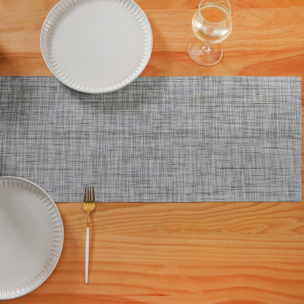 Reversible Washable Table Runner Grey 180x30cm