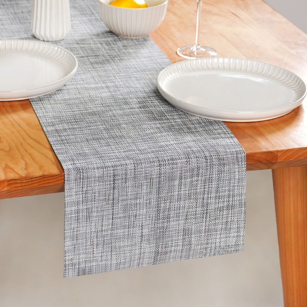 Reversible Washable Table Runner Grey 180x30cm