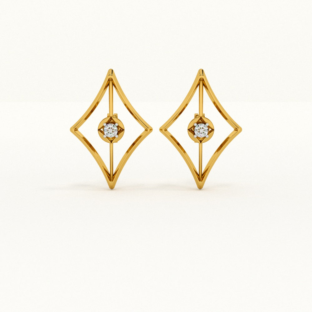 Diamond Drape 925 Silver Signature Earrings