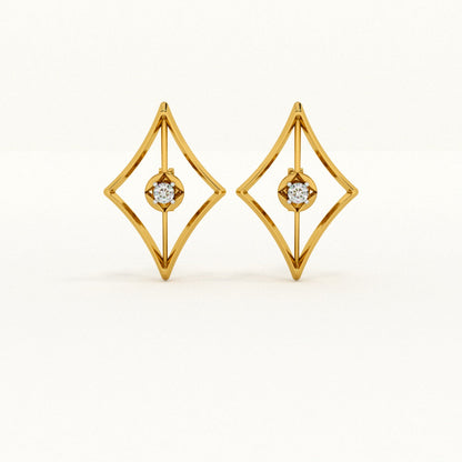 Diamond Drape 925 Silver Signature Earrings