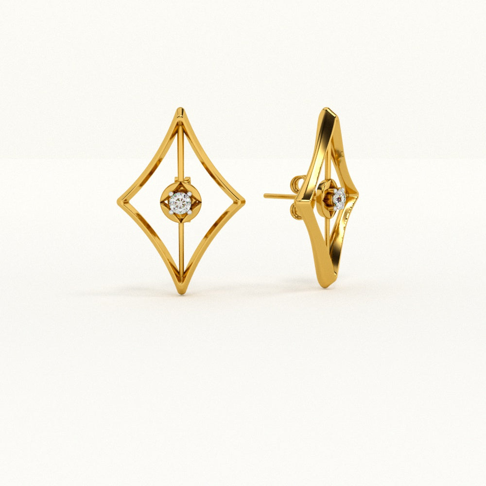 Diamond Drape 925 Silver Signature Earrings