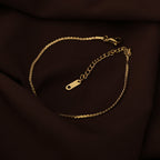 Delicate Wavy Chain Anklet