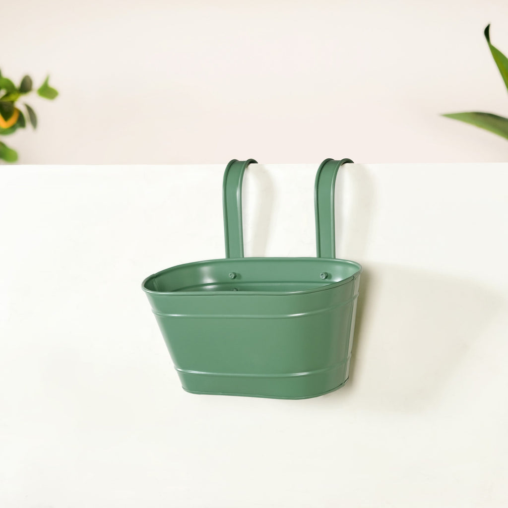 Decorative Hanging Planter Sage Green Set Of 2