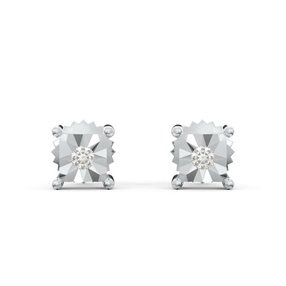 Timeless Solitaire 925 Sterling Silver Lab Grown Diamond Stud Earrings