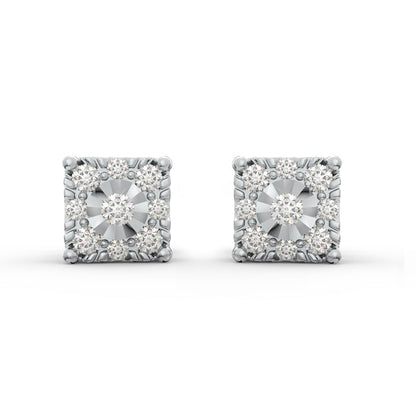 The Royal Essence 925 Sterling Silver Lab Grown Diamond Earrings