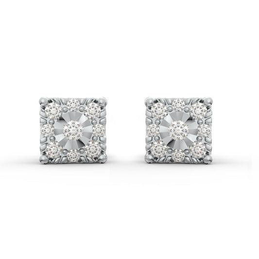 The Royal Essence 925 Sterling Silver Lab Grown Diamond Earrings