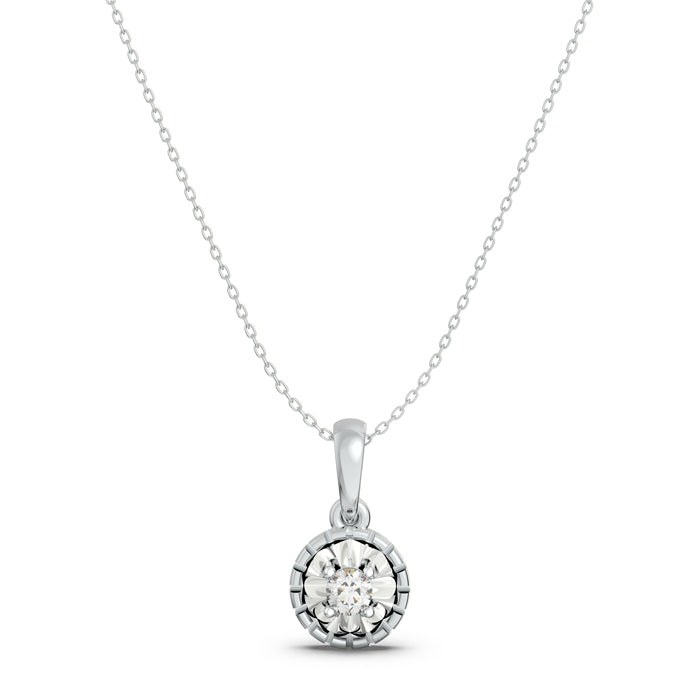 Aurora Bloom 925 Sterling Silver Lab Grown Diamond Pendant