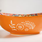 Mandala Melange Ceramic Serving Platter Orange 400ml