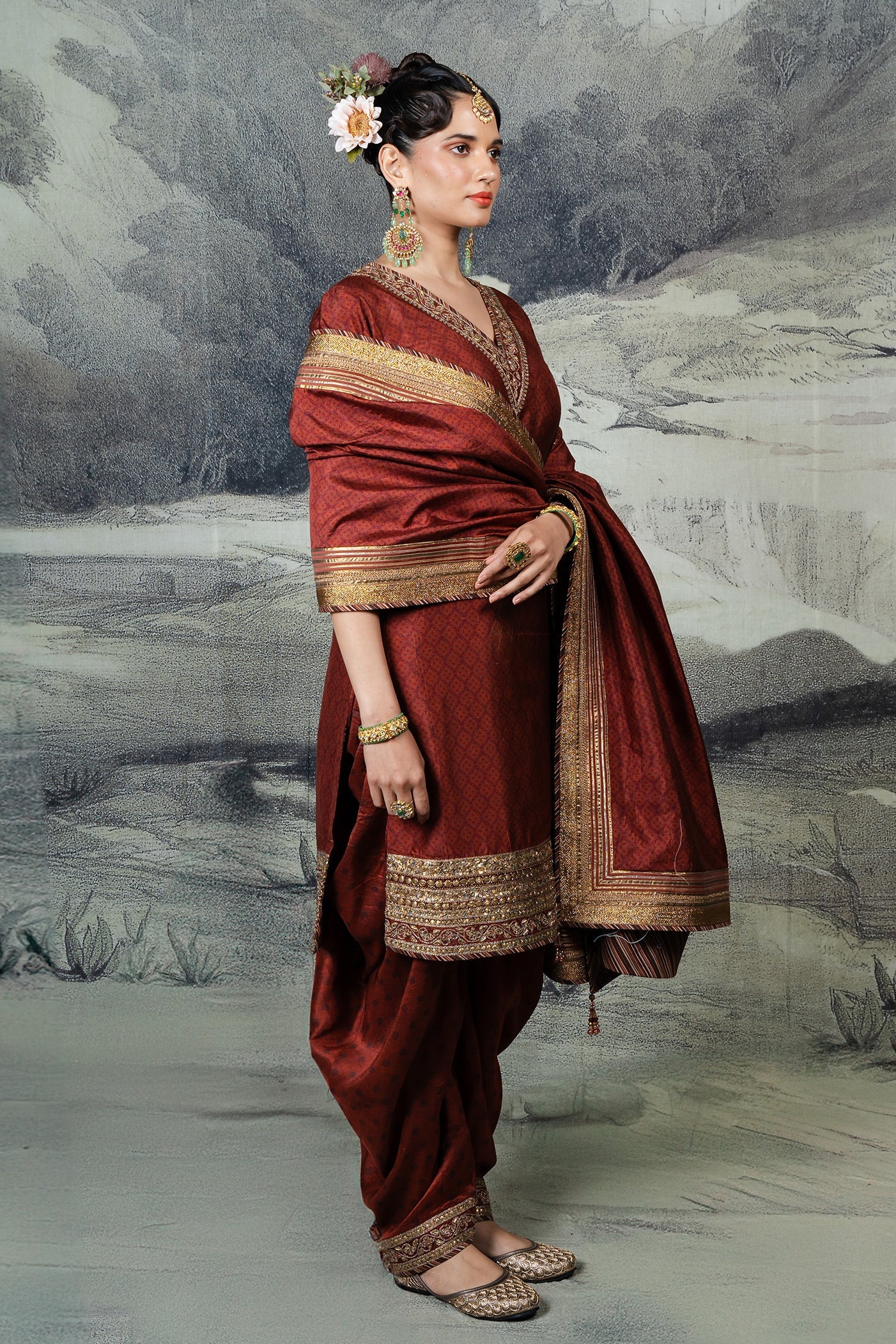 Vintage Red Tunic Set | BARODA
