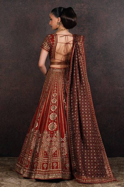 Warm Rust Lehenga Set | MURAQQA