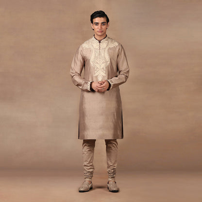 Warm Taupe Kurta Set | MURAQQA