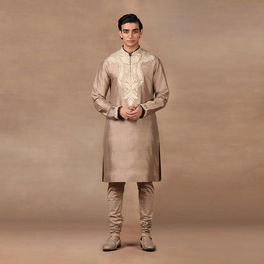 Warm Taupe Kurta Set | MURAQQA