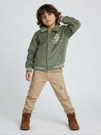HOP Kids Sage Typographic Corduroy Cotton Jacket
