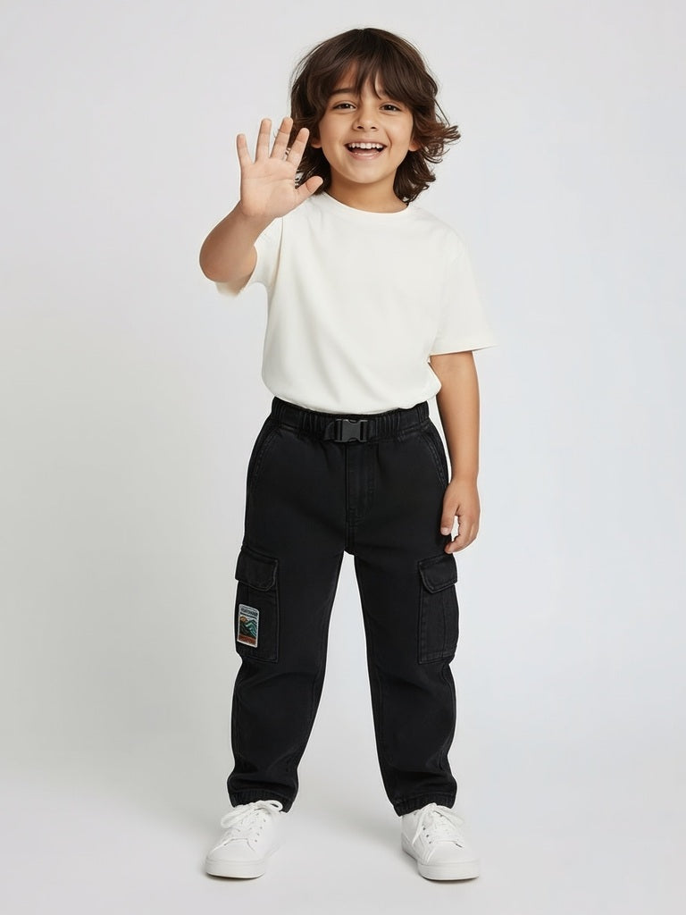 HOP Kids Charcoal Mid-Rise Jeans