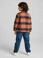 HOP Kids Rust Checkered Cotton Shirt