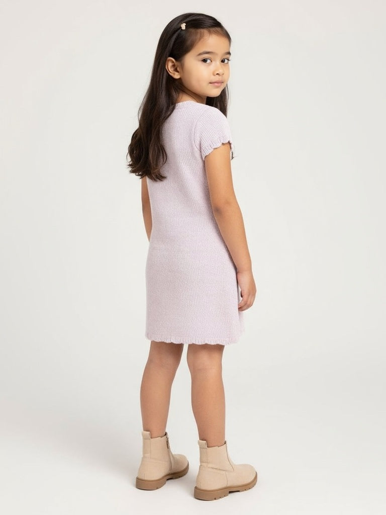 HOP Kids Pink Knitted Bodycon Dress