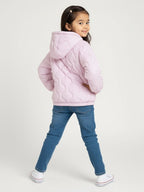 HOP Kids Dusty Pink Quilted Hooded Jacket