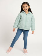 HOP Kids Sage Quilted Hooded Jacket