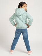 HOP Kids Sage Quilted Hooded Jacket