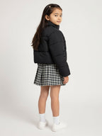 HOP Kids Navy Checkered High-Rise Skirt