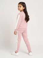 HOP Kids Pink Cotton-Blend Sweatshirt and Joggers Set