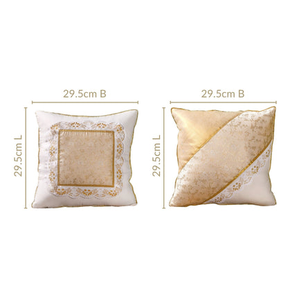 Gold Zari Floral Cushion Cover Set Of 2