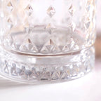 Diamond Embossed Whiskey Glasses Set Of 6 220ml