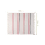 Chevron Stripe Pure Cotton Throw Blanket White