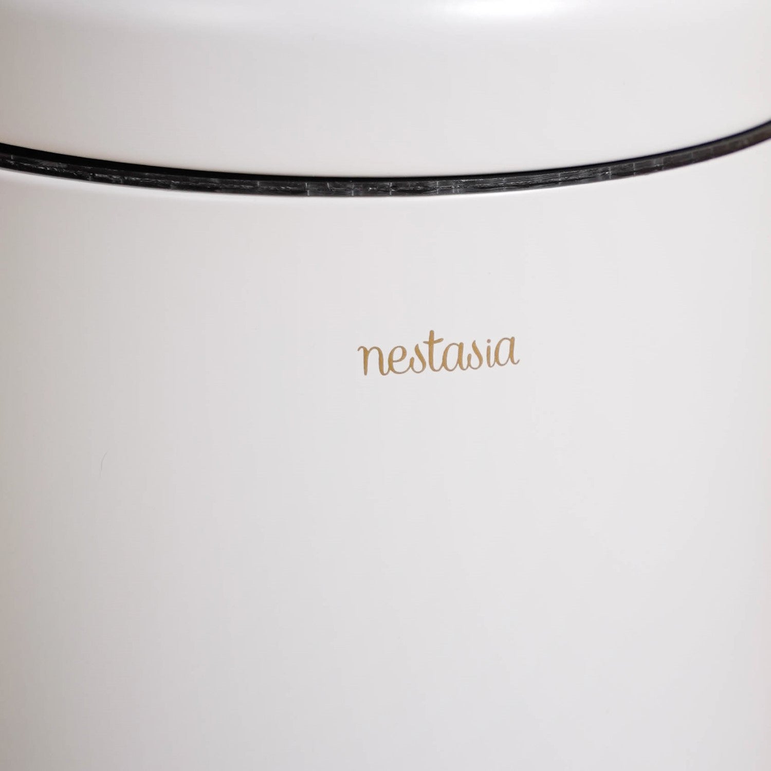 Clean Curve Metal Dustbin With Removable Bucket White 5000ml