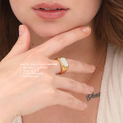 White Shell Ring