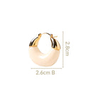 Arc Huggie Hoops White